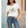 Shirt w. Star Print and Lettering, white