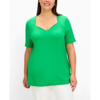 Shirt z sercowatym dekoltem, trawiasty zielony