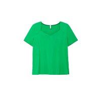 Shirt z sercowatym dekoltem, trawiasty zielony