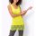 Long shirt top w. lace, lime