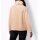 Sweatshirt with stand-up collar in wrap look, powder