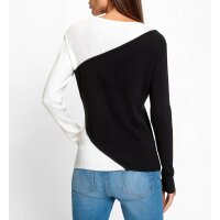Color Blocking Pullover, ecru-black