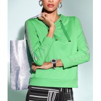Sweatshirt m. Glitzersteinchen, apfel