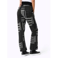 Shimmer Yarn Jacquard Knit Trousers, graphite-black patterned