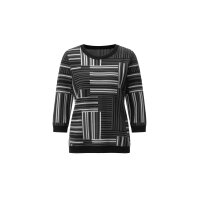 3/4 Arm-Glanzgarn-Jacquardpullover,...