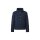 Stand-up collar quilted jacket, navy