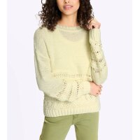 Ajourmuster-Pullover, champagner