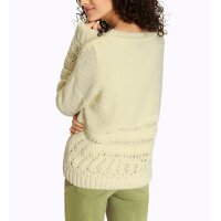 Ajourmuster-Pullover, champagner