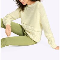 Ajourmuster-Pullover, champagner