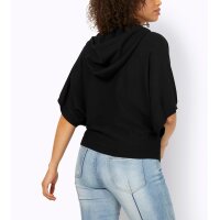 3/4-Arm-Kapuzenpullover, schwarz