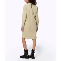 Cord-Kleid m. Kellerfalten, Biesen und Zierband-Applikationen, sand