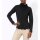 Long-sleeve shirt with lace at the hem, black