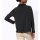 Long-sleeve shirt with lace at the hem, black