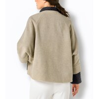 Wolljacke in 2-in-1-Optik, beige-schwarz