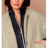 Wolljacke in 2-in-1-Optik, beige-schwarz