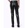 Lederimitathose m. Zipper-Details, schwarz