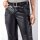 Lederimitathose m. Zipper-Details, schwarz