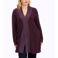 Longpullover m. hohem Schlitz und Glitzerblende,...