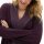 Longpullover m. hohem Schlitz und Glitzerblende, burgund-flieder-meliert