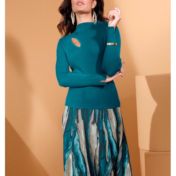 Cut-Out - Pullover, aquapetrol