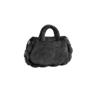 Tasche m.dekorativem Flechtbesatz, grau