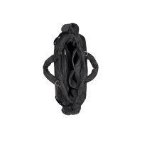 Tasche m.dekorativem Flechtbesatz, grau