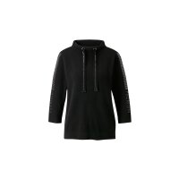 3/4-Ärmel-Pullover m. Glitzersteinchen, schwarz