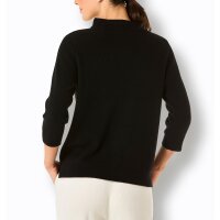 3/4-Ärmel-Pullover m. Glitzersteinchen, schwarz