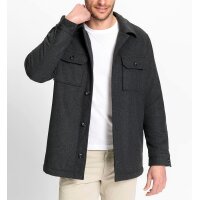 Herren-Longjacke m. Teddy-Fleece-Futter,  graphit-meliert