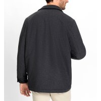 Herren-Longjacke m. Teddy-Fleece-Futter,  graphit-meliert