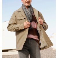 Herren-Longjacke m. Teddy-Fleece-Futter, camel-meliert