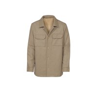 Herren-Longjacke m. Teddy-Fleece-Futter, camel-meliert