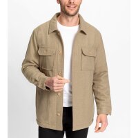 Herren-Longjacke m. Teddy-Fleece-Futter, camel-meliert