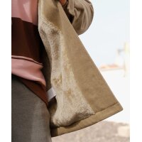 Herren-Longjacke m. Teddy-Fleece-Futter, camel-meliert
