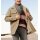 Herren-Longjacke m. Teddy-Fleece-Futter, camel-meliert