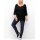 Cargo stretch jeans, dark blue denim