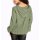 Schlupfbluse m. Krempelärmel und Kapuze, khaki