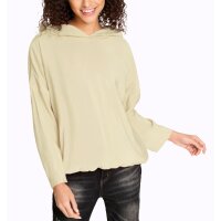 Bluzka wsuwana z podwijanymi rękawami i kapturem, sand