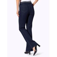 Bootcut jeans with glitter stone appliqué, dark blue