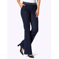 Bootcut jeans with glitter stone appliqué, dark blue