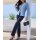 Bootcut jeans with glitter stone appliqué, dark blue