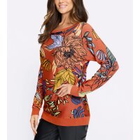 Floral-Print-Pullover, terra-lavendel-bedruckt