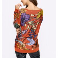 Floral-Print-Pullover, terra-lavendel-bedruckt
