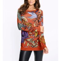 Floral-Print-Pullover, terra-lavendel-bedruckt