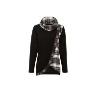 Sweatshirt m. karierten Jersey-Einsätzen,...
