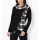 Sweatshirt m. karierten Jersey-Einsätzen, schwarz-gemustert