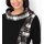 Sweatshirt m. karierten Jersey-Einsätzen, schwarz-gemustert