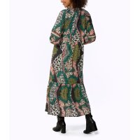 Glitzergarn-Druckkleid , marine-oliv