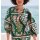 Glitzergarn-Druckkleid , marine-oliv