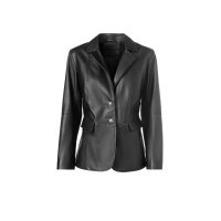 Lamm-Nappaleder-Blazer, schwarz